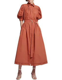 Aje Manifest Midi Dress Rust Size 8 for rent on The Volte - image 4