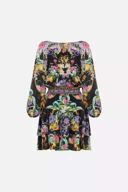 Camilla Meet Me In Marchesa Double Ruffle Dress Long Sleeves Size S/Au 10 for rent on The Volte - image 4