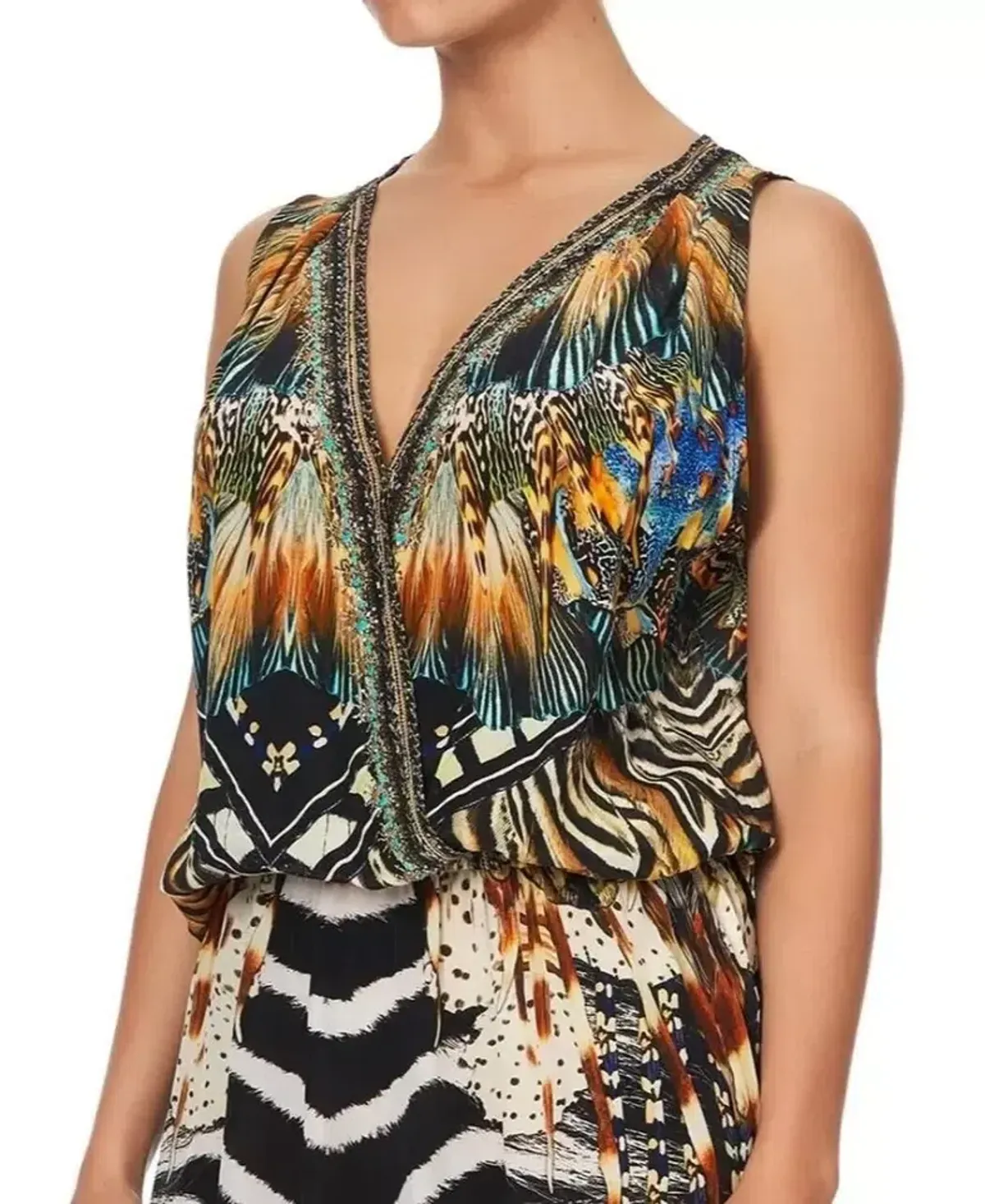 Camilla Cross Over Dress With Long Back Lost Paradise Size XS/Au 8 - Image 3