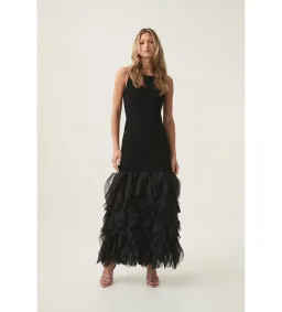 Aje Elations Knit Maxi Dress Black Size L/Au 12 for rent on The Volte - image 1