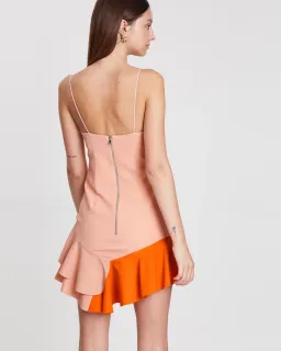 By Johnny Bambi Frill  Ruffle Hem Mini Slip Dress Pink/Tangerine Size 14 for rent on The Volte - image 4
