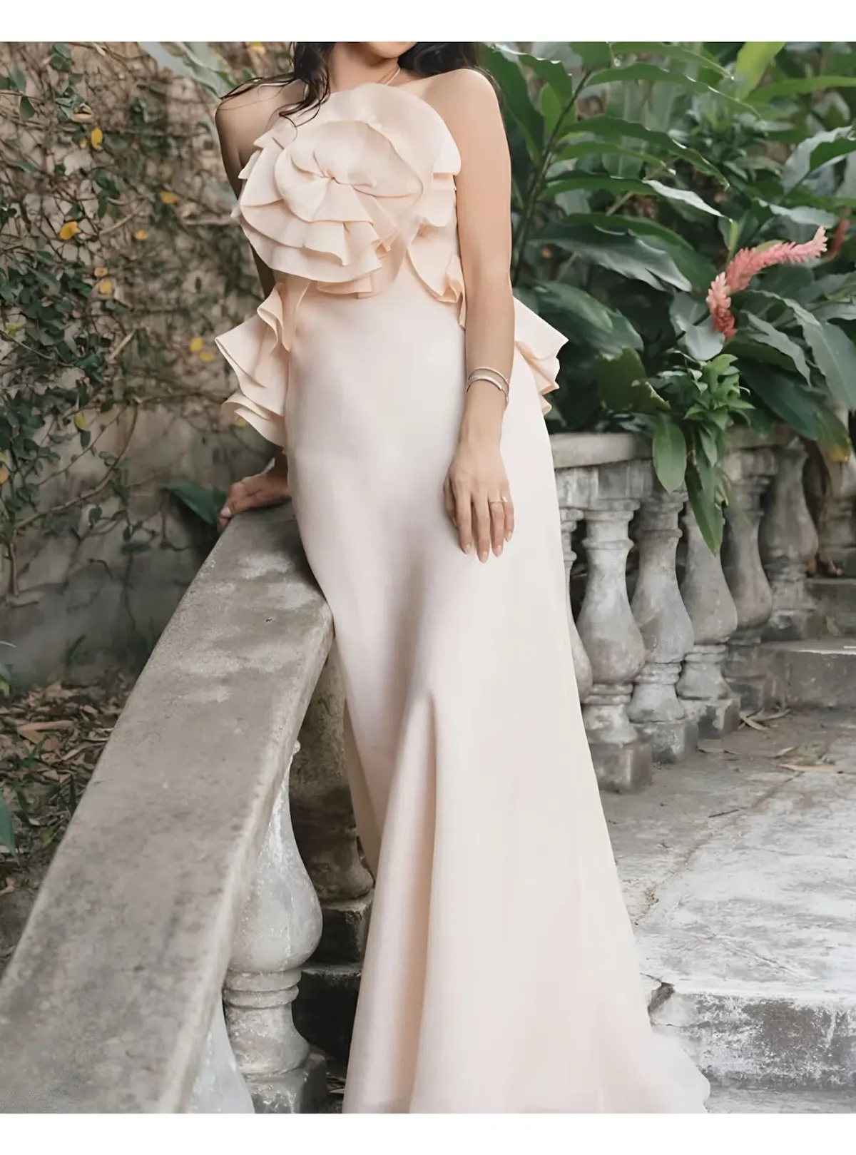 Zimmermann Crush Ruffle Halter Maxi Dress in Peach 0P / AU 6  - Image 1
