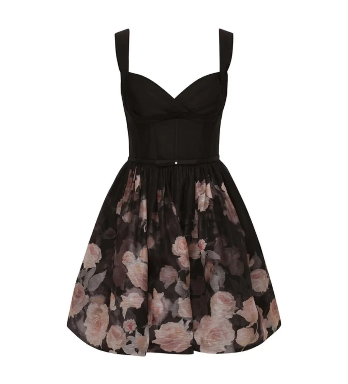 Zimmermann The Crush Picnic Mini Dress in Black Floral Size 1 / AU 10 - Image 2