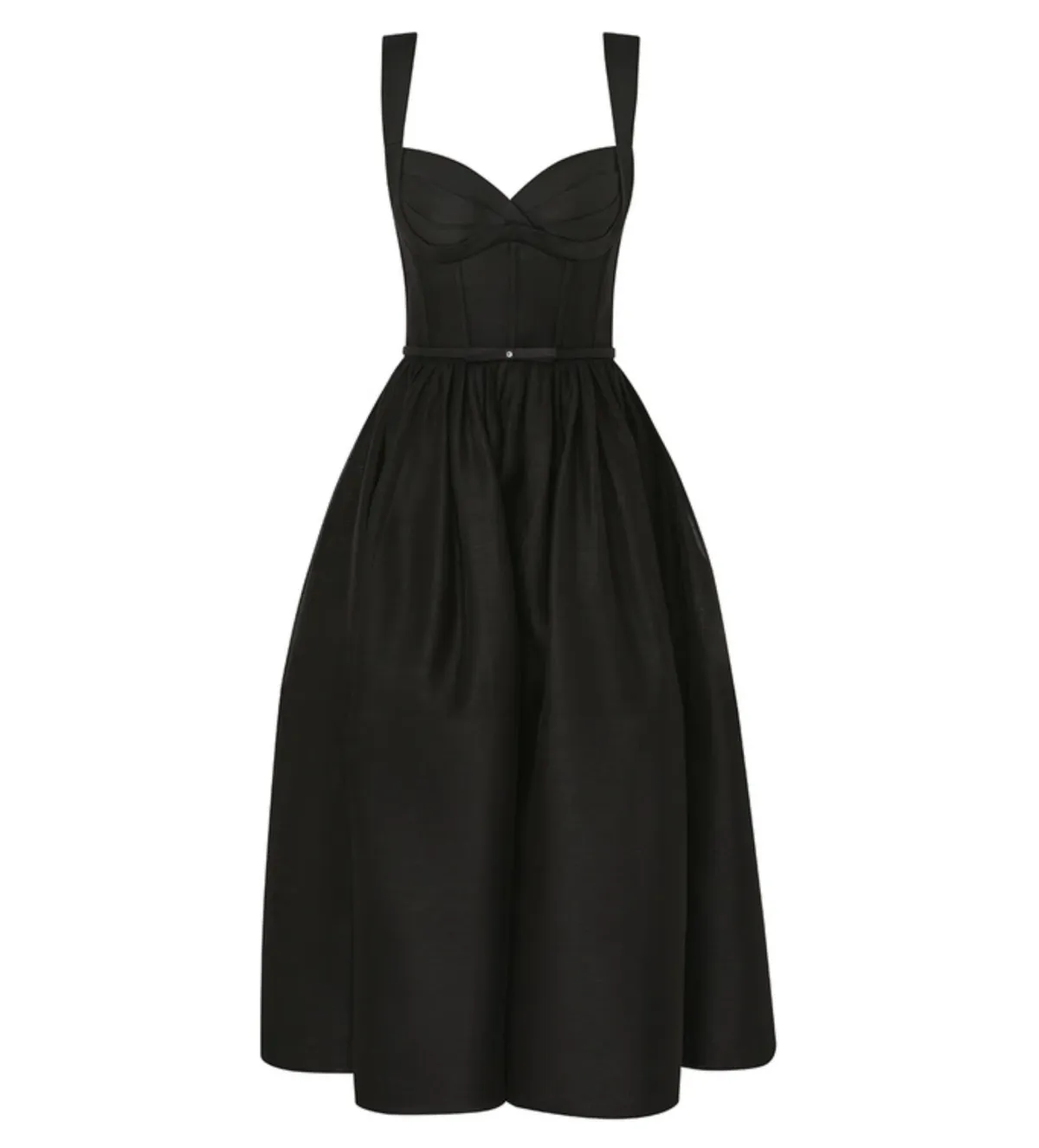 Zimmermann The Crush Picnic Midi Dress in Black Size 1 / AU 10 - Image 3