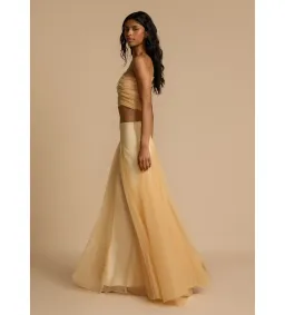 Arcina Ori Violetta Top and Skirt Set Champagne Size AU 8 for rent on The Volte - image 3