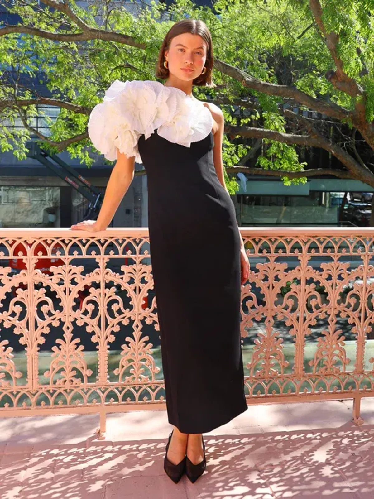 Acler Hampstead Dress Black and Ivory Size AU 14 - Image 1