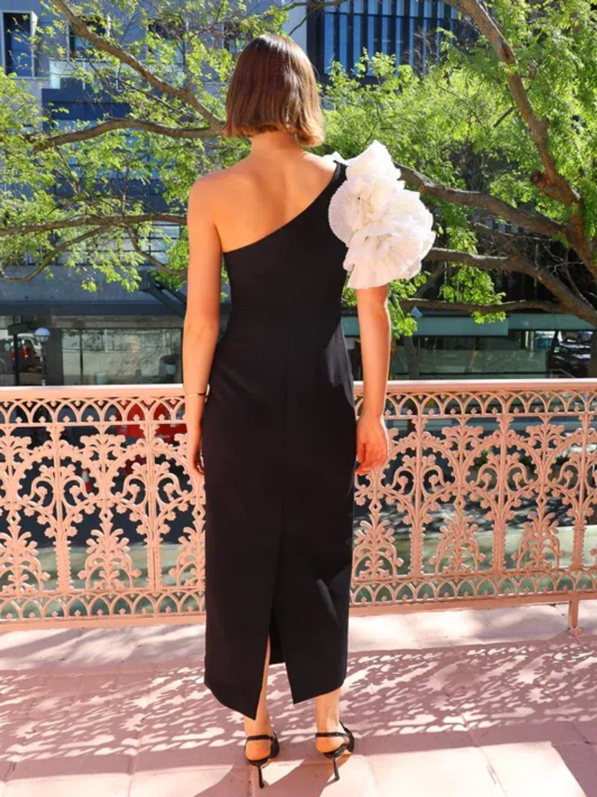Acler Hampstead Dress Black and Ivory Size AU 14 - Image 2