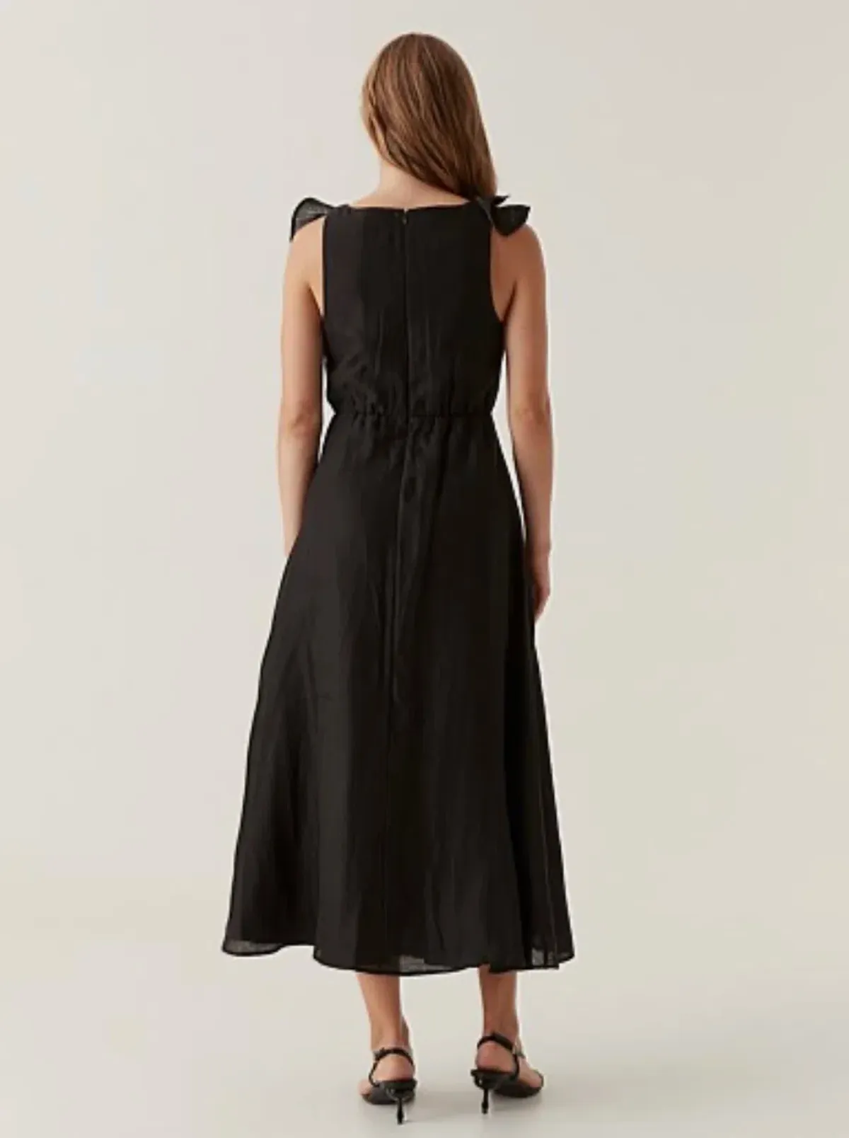 Aje Genesis Midi Black Dress Black Size AU 8 - Image 4