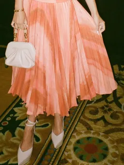 Acler Brayswick Midi Dress Melon Watercolour Size 12  for rent on The Volte - image 5