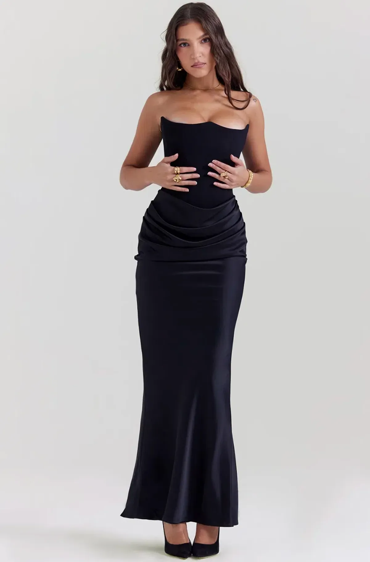 House of CB Persephone Strapless Corset Dress Black Size M / AU 10 - Image 2
