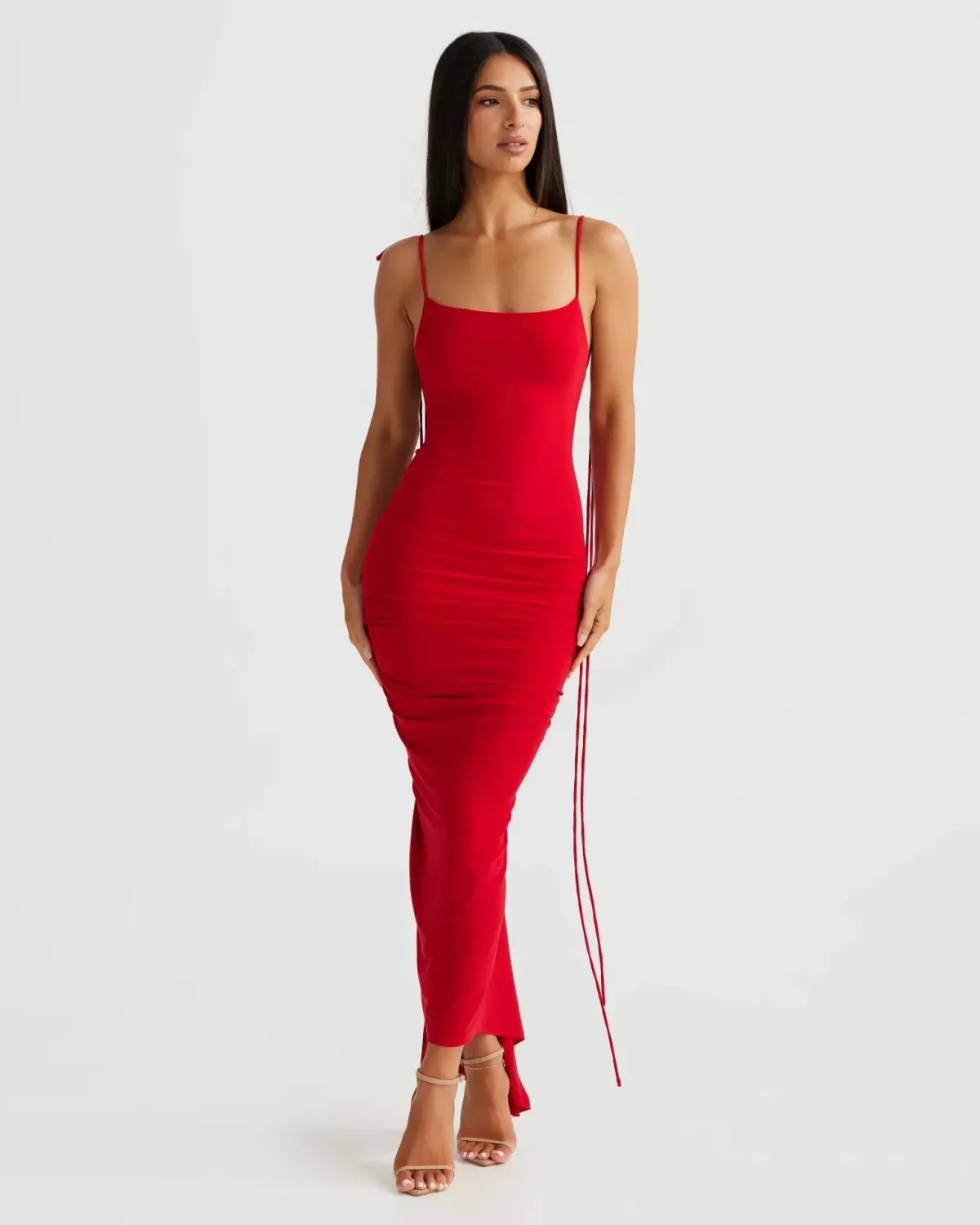 Melani the Label Azari Midi Dress Red Size XS / AU 6 - Image 1