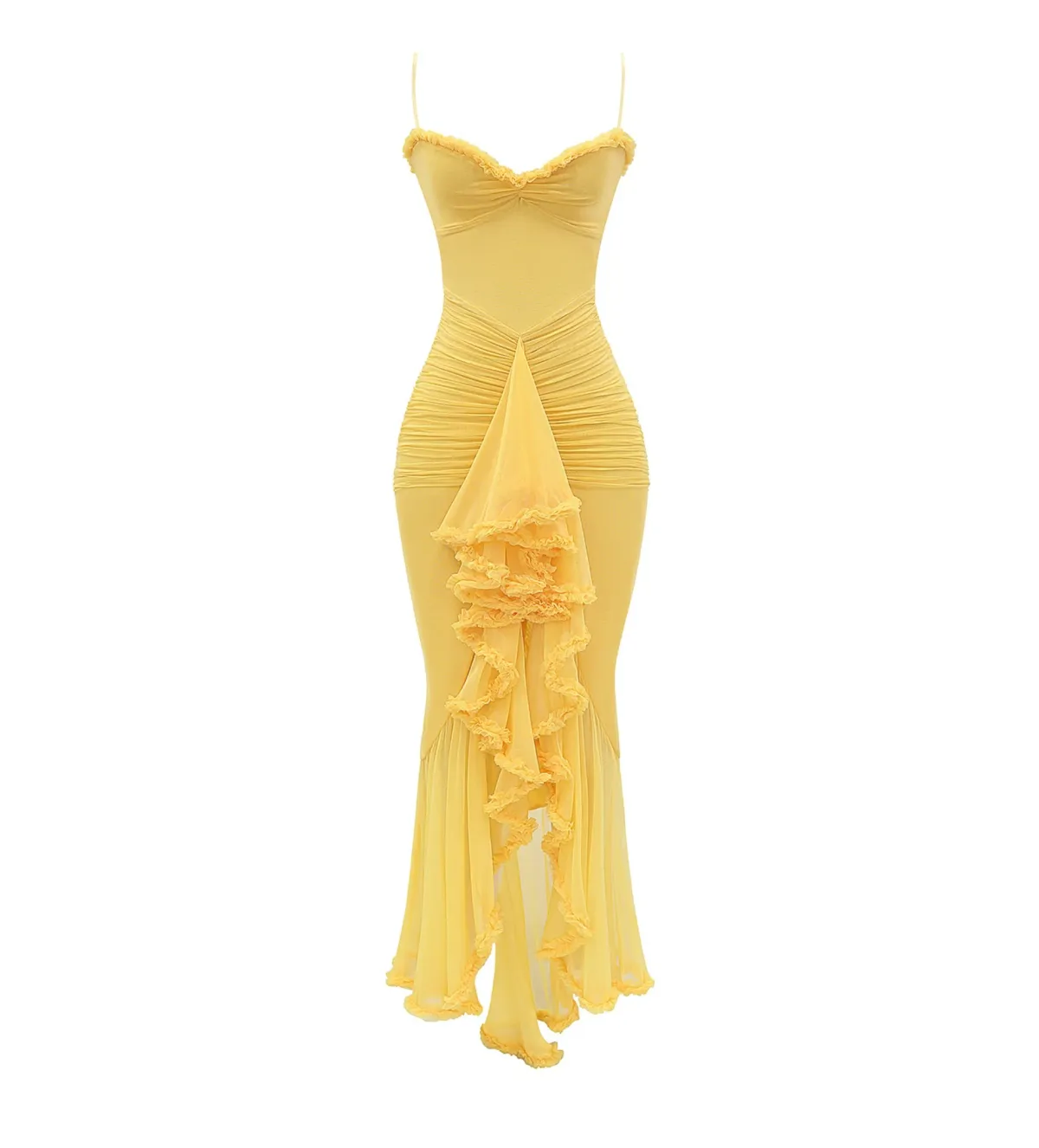 House of CB Gabbi Ruffled Front Gown Apricot Size M / AU 10 - Image 6