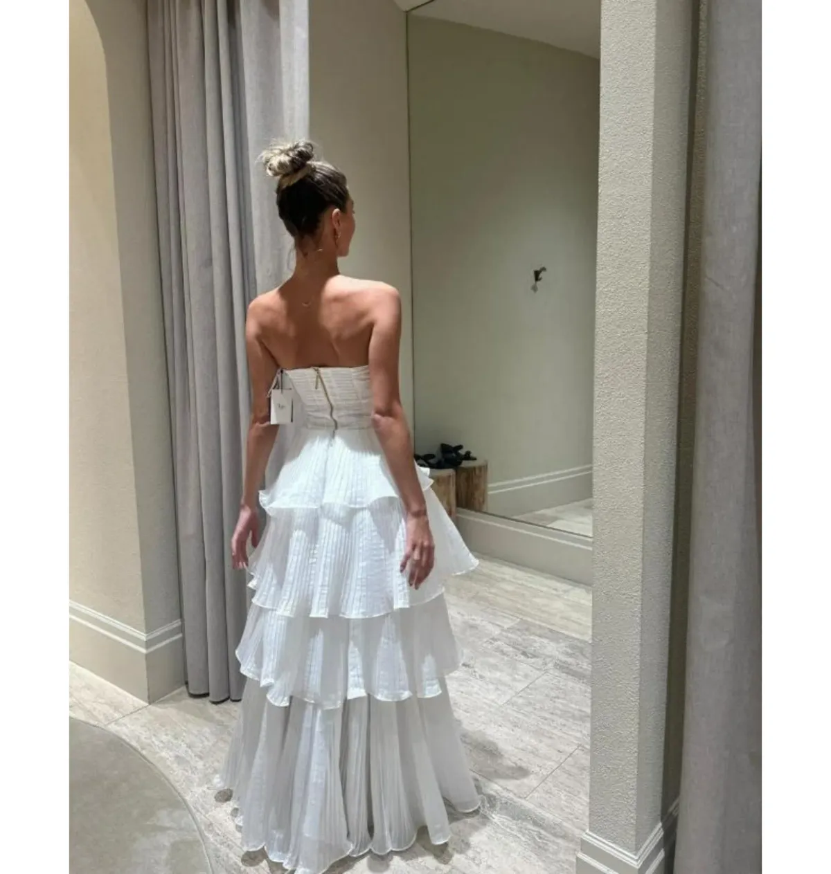 Aje Set Sunbeam Bustier and Cosmos Skirt in White Size AU 4 - Image 2