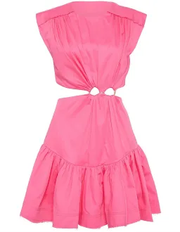 Aje Solstice Cut Out Ring Flip Mini Dress Pink Size 16  for rent on The Volte - image 5