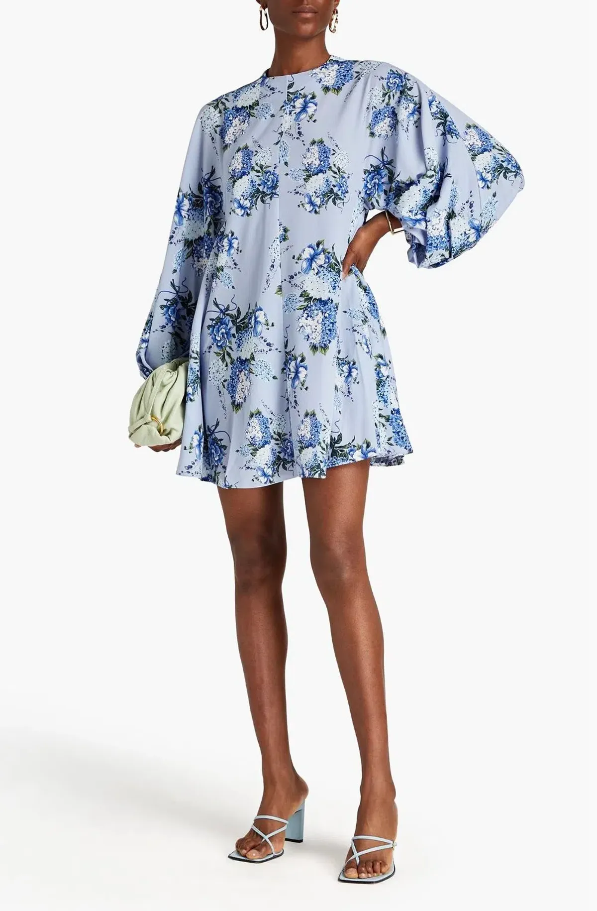 Emilia Wickstead Nova Wisteria Long Sleeve Mini Dress Floral Size AU 14 - Image 1