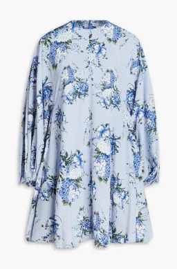 Emilia Wickstead Nova Wisteria Long Sleeve Mini Dress Floral Size AU 16 for rent on The Volte - image 6
