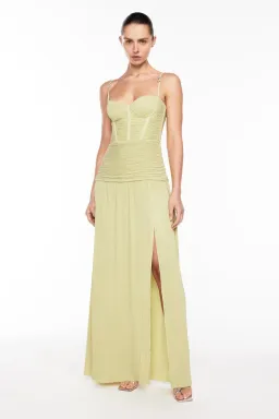 Manning Cartell Double Time Pleat Dress In Pistachio Size 8  for rent on The Volte - image 1