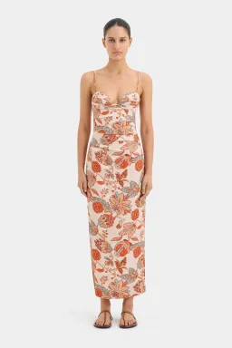 Sir the Label Noemi Balconette Midi Dress Desert Wildflower Size 8 for rent on The Volte - image 1