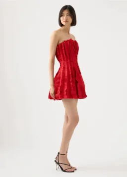 Aje Hybrid Sleeveless Mini Dress Red Size 8 for rent on The Volte - image 2