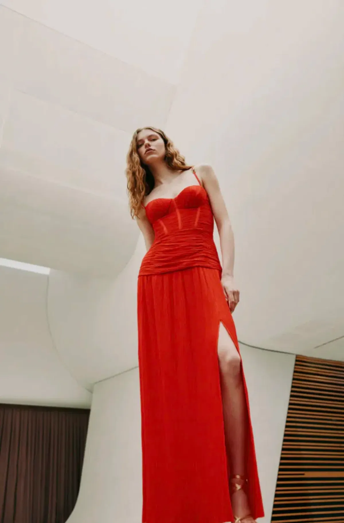 Manning Cartell Double Time Pleat Dress Red Size XXS / AU 4 - Image 5