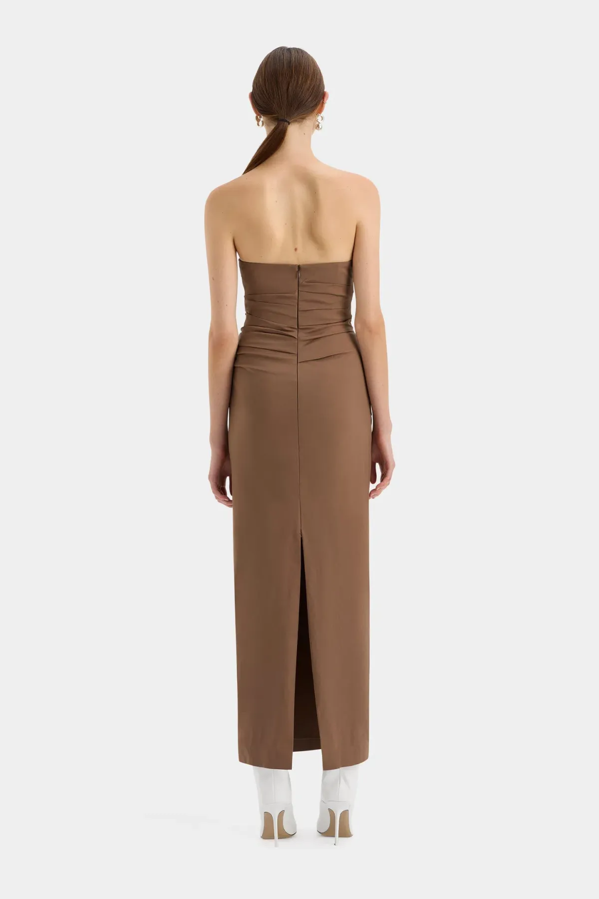 Sir The Label Alba Strapless Maxi Dress Gown in Mocha Brown Size 0 / AU 6 / XS - Image 3