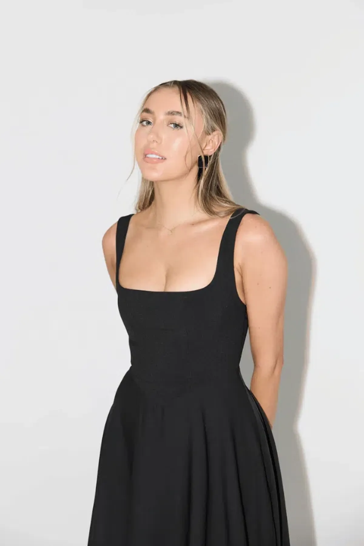 Odd Muse The Ultimate Muse High Waist Square Neck Midi Dress Black Size S / AU 8 - Image 4