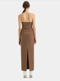 Sir The Label Alba Strapless Gown Maxi Dress in Mocha Brown Size 1 / AU 8 / S for rent on The Volte - image 3