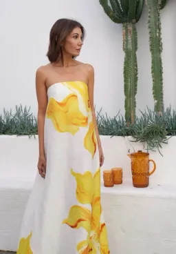 Acler Hopton Dress Ivory Calla Lily Size 10 for rent on The Volte - image 2