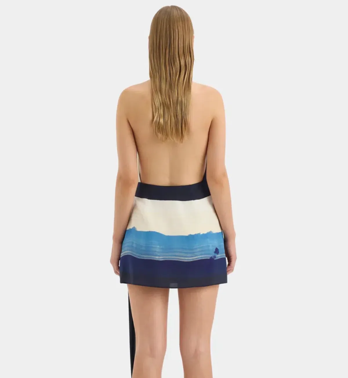 Sir the Label Mariner Mini Halter Dress Shoreline Stripe Size 0/Au 6  - Image 3