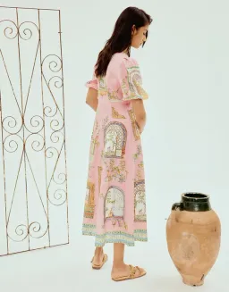 Alemais Monte Midi Dress Pink Size 10 for rent on The Volte - image 3