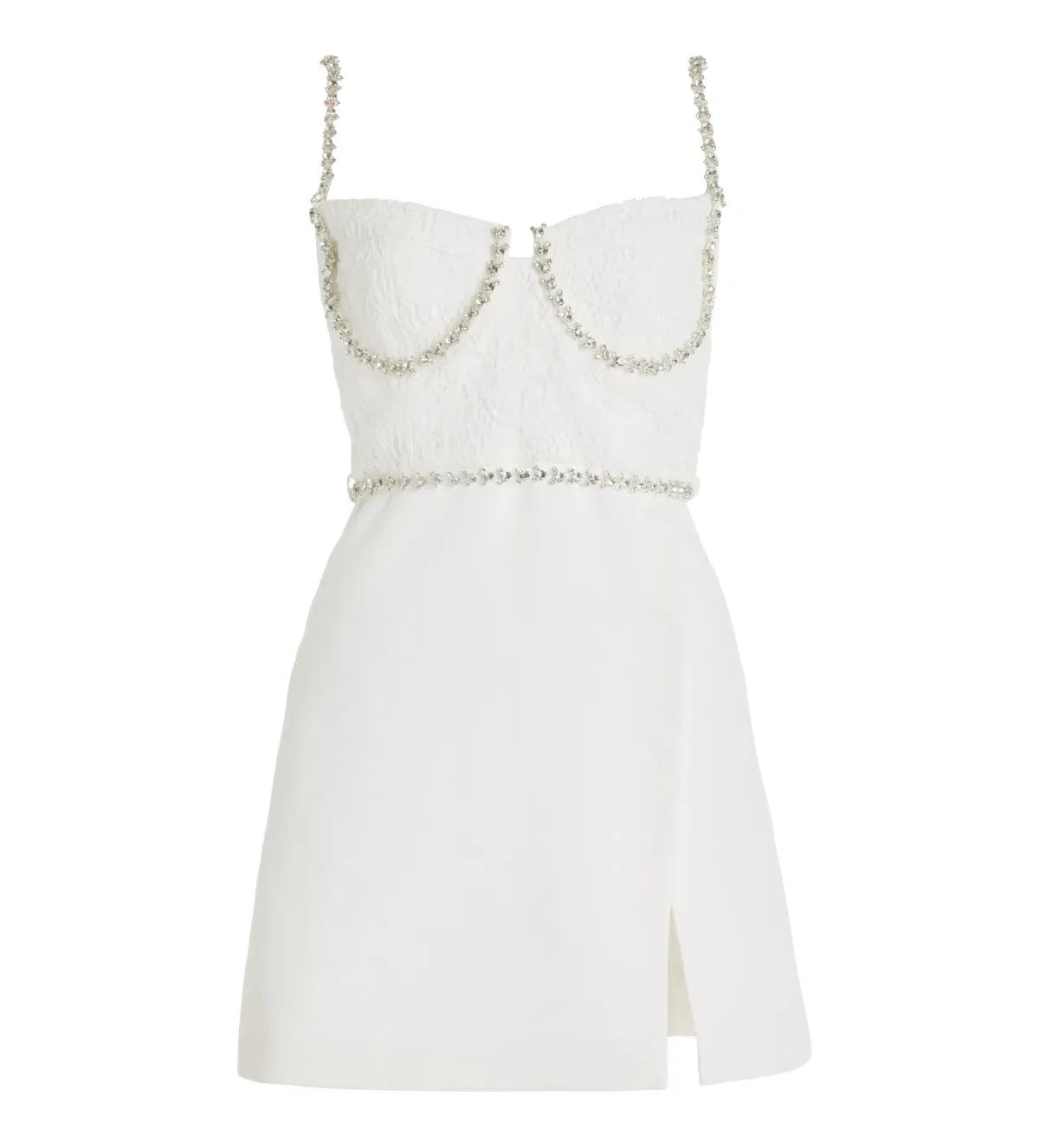 Self Portrait Cord Lace Mini Dress White Size UK 8 / AU 8 - Image 4
