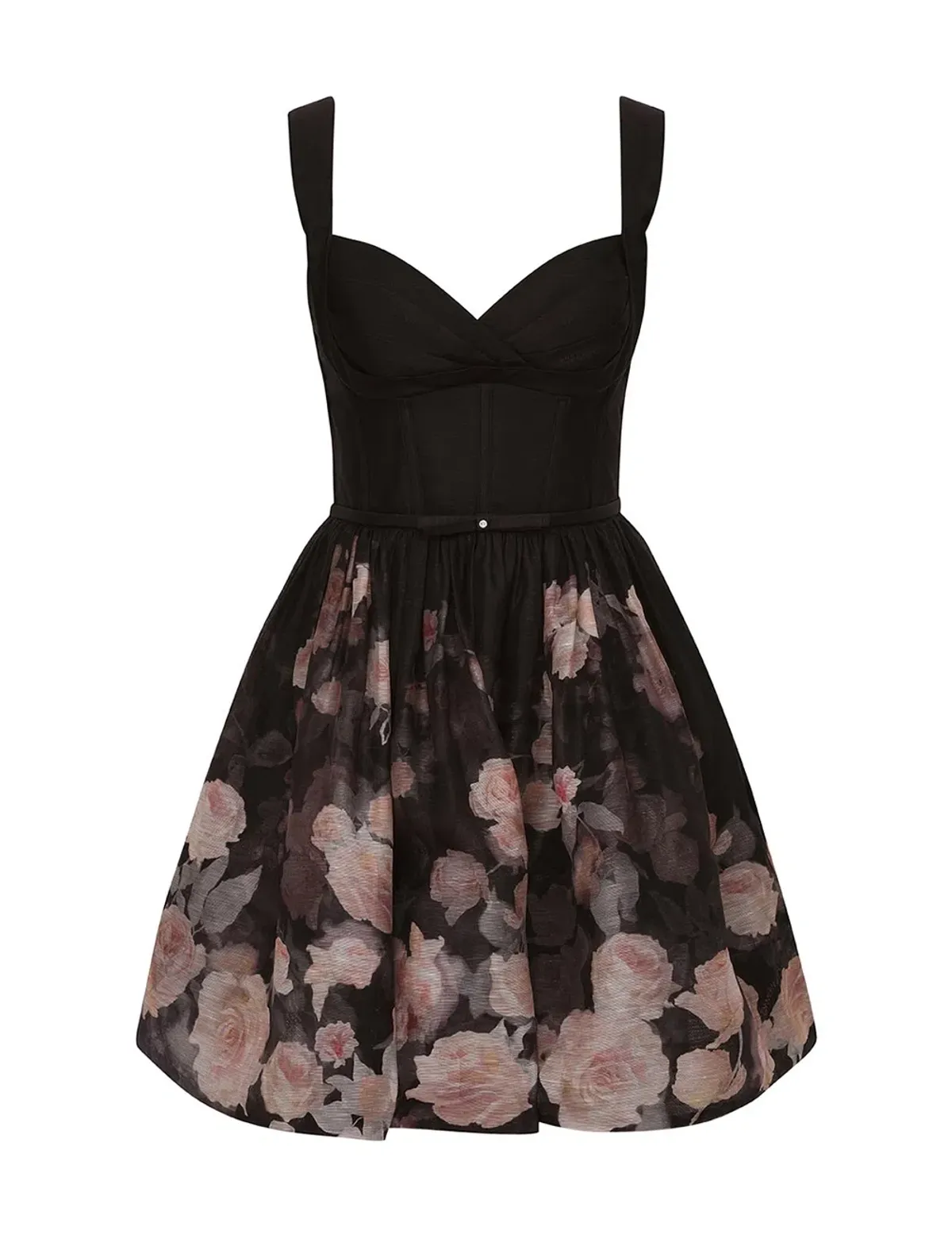Zimmermann Crush Picnic Mini Dress Black Floral Size 2 / AU 12 - Image 1