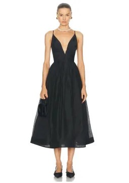 Zimmermann Illustration V Neck Midi Dress Black Size 1 / AU 10 for rent on The Volte - image 5