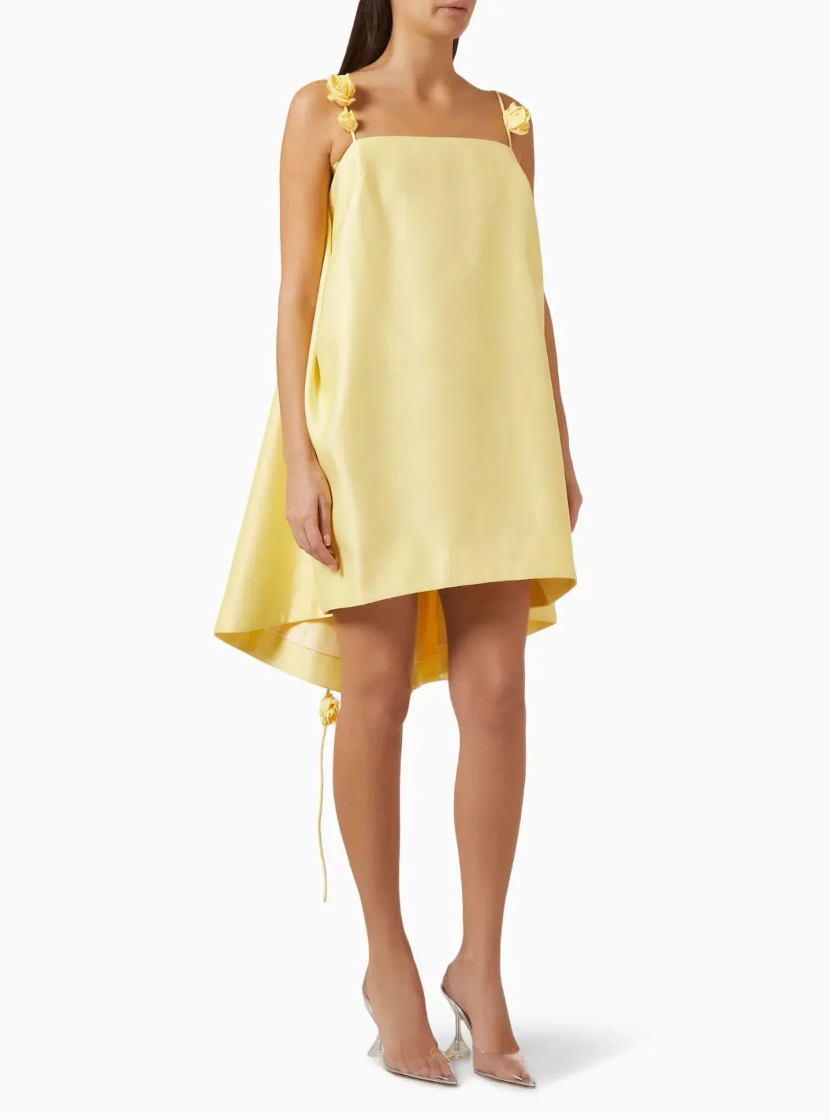 Leo Lin Fiona Rose Mini Dress Sorbet Yellow Size 10 - Image 1
