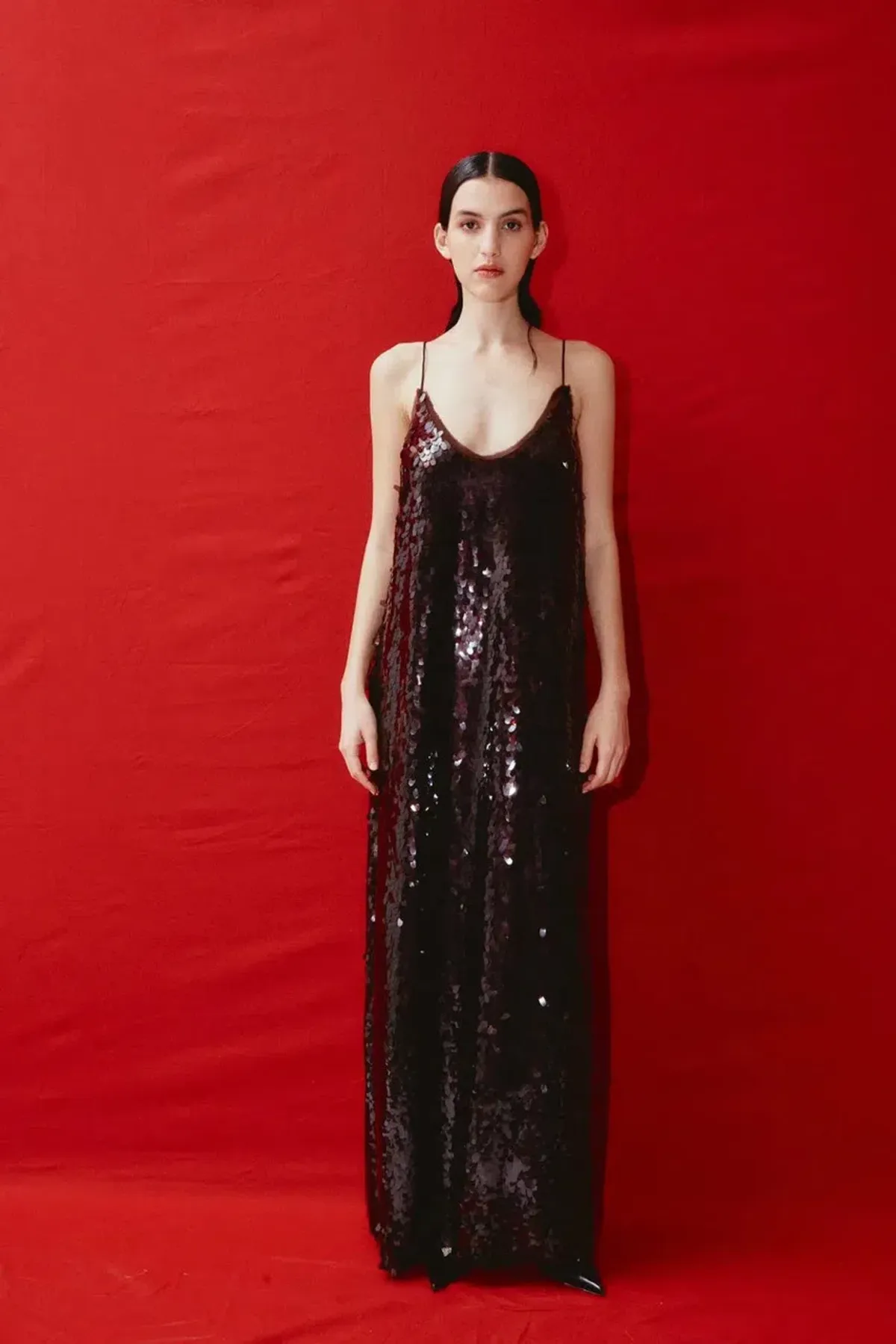 Alemais Geanie Sequin Gown Chocolate Brown Size 8 AU - Image 15