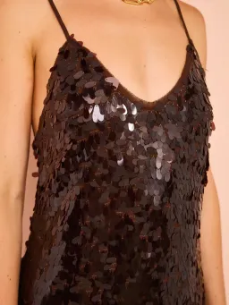 Alemais Geanie Sequin Gown Chocolate Brown Size 8 AU for rent on The Volte - image 10
