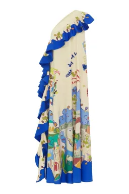 Alemais Nadia One Shoulder Ruffle Dress Print Size 10 for rent on The Volte - image 5