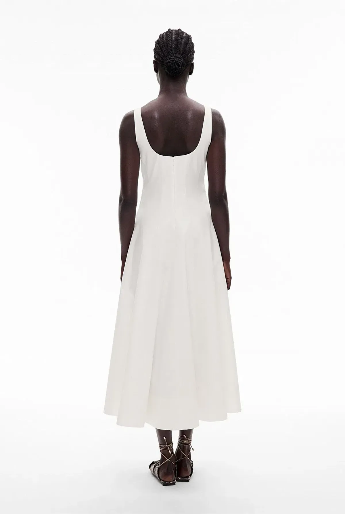 Witchery Seam Detail Midi Dress White Size M / AU 10 - Image 2