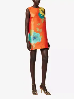  Alemais Piato Mini Dress Marigold Orange Size 10 AU for rent on The Volte - image 2
