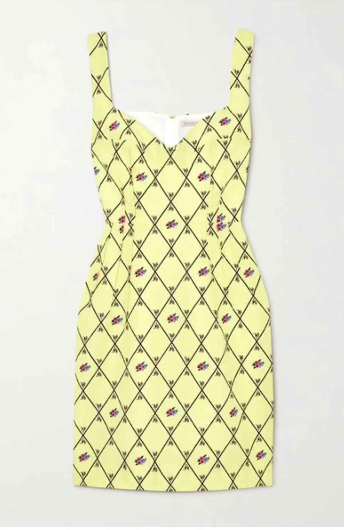 Emilia Wickstead Jude Mini Dress Light Green Printed Size AU 12 - Image 3