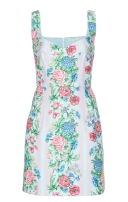 Emilia Wickstead Floral Mini Dress Judith Blue / Pink Print Size AU 14 for rent on The Volte - image 4