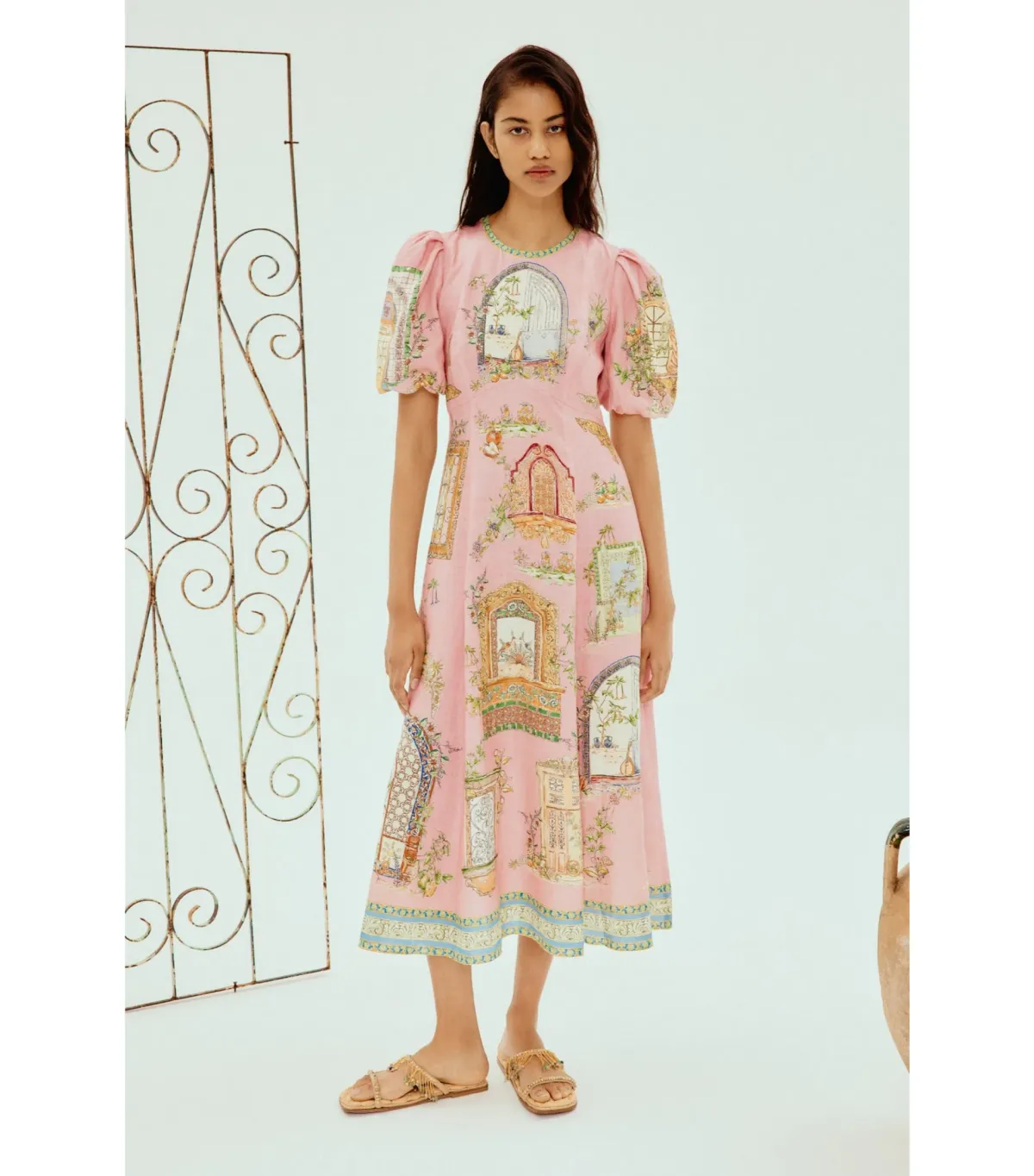 Alemais Monte Midi Dress Pink Size 16 - Image 1