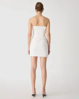 Misha Mercedes Rosette Cotton Sateen Mini Dress White Size S/Au 8 for rent on The Volte - image 3