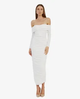 Bardot Arkie Knit Maxi Dress Ivory Size AU 8 for rent on The Volte - image 2