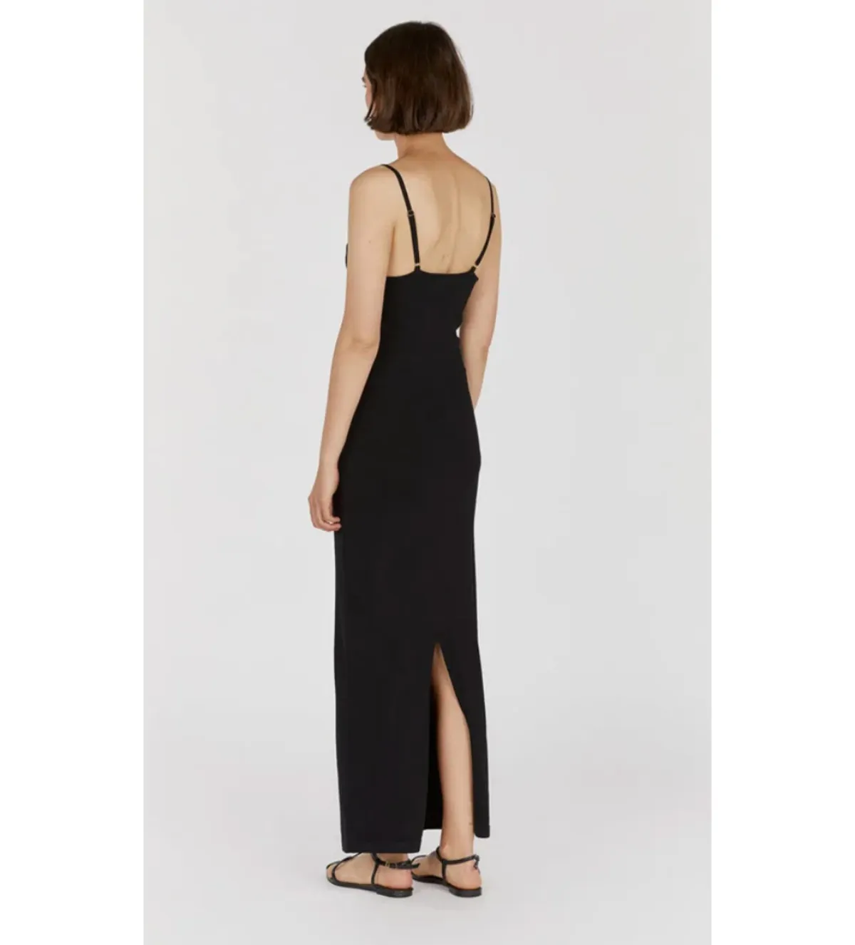 Dissh Cora Black Knit Maxi Dress Black Size AU 12 - Image 2