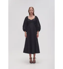 Aje Hester Corsetted Midi Dress Black Size AU 14 for rent on The Volte - image 2