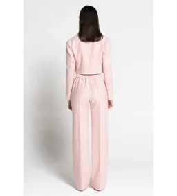 Sofia The Label Farrah Straight Leg Pants and Cropped Blazer Pink Set Size AU 14 for rent on The Volte - image 3