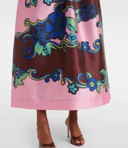 Alémais Azalea Off-shoulder Satin Midi Dress Floral Size AU 16 for rent on The Volte - image 5
