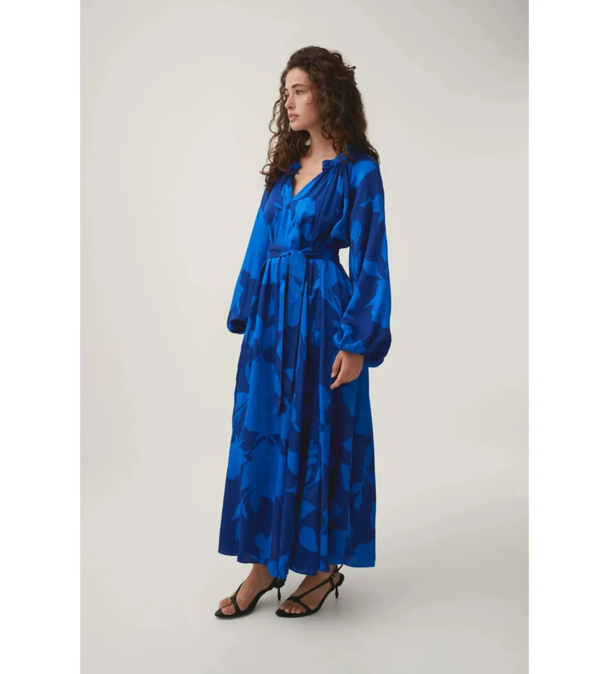 Aje Knowing  Belted Smocked Midi Dress Electric Rose Size AU 12  - Image 3