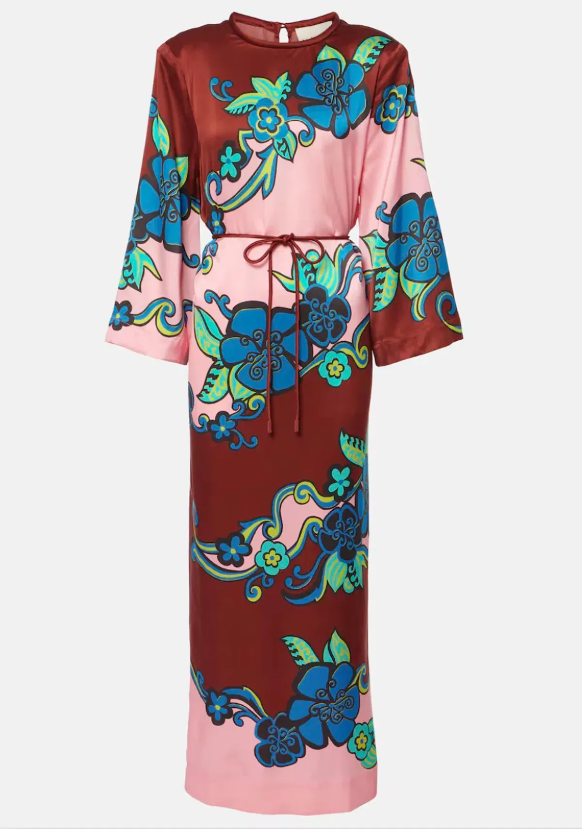 Alémais Azalea Silk Midi Dress Pink Floral Size AU 14 - Image 3